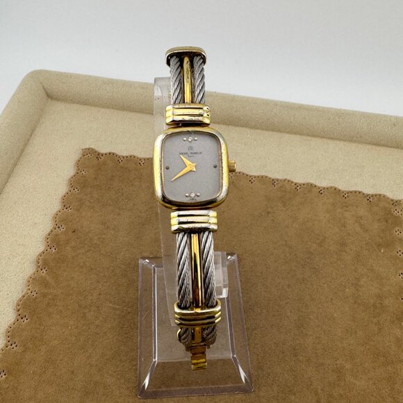 Vintage Michel Herbelin Paris 2 Tone with Stainless Steel Cable European Brand - Picture 4 of 9